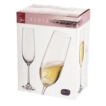 Bohemia Viola Glass Set for Champagne 190ml 6pcs - buy, prices for Vostorg - photo 2