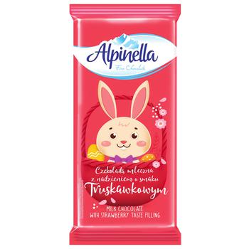 Шоколад Alpinella Easter Полуниця 100г - купити, ціни на - фото 1