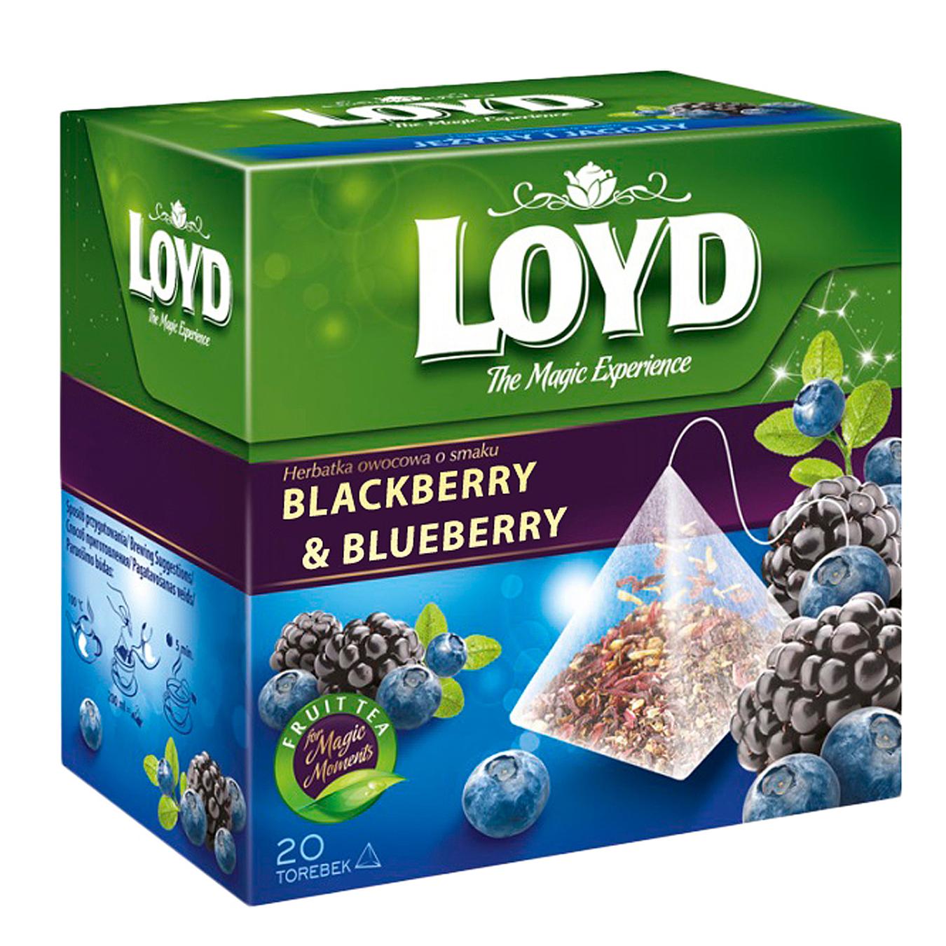 

Чай Loyd черника и ежевика фруктовый в пирамидках 20шт*2г