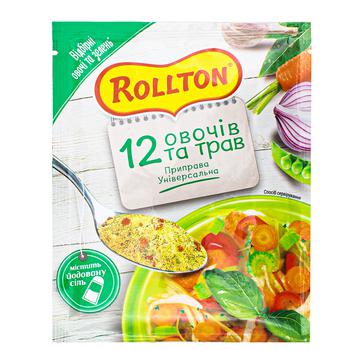 Приправа Роллтон универсальная 12 овощей и трав 80г - купить, цены на Чудо Маркет - фото 1