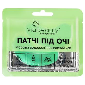 Патчи Viabeauty гидрогелевые под глаза с морскими водорослями и зеленым чаем - купить, цены на Восторг - фото 1