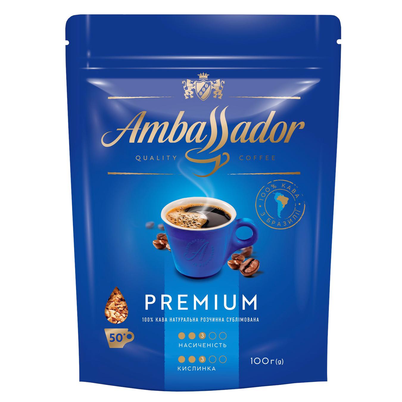 

Кофе Ambassador Premium растворимый 100г