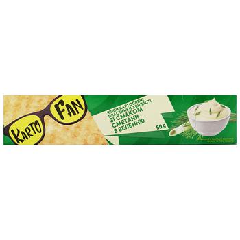 KartoFun Sour Cream and Herbs Flavored Potato Chips 50g - buy, prices for NOVUS - photo 2