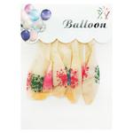 Шарики воздушные прозрачные с неоновым рисунком 5шт