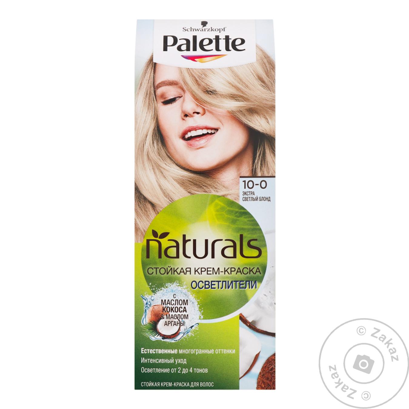 

Крем-краска для волос Palette Naturals Стойкая 10-0 Экстра светлый блонд