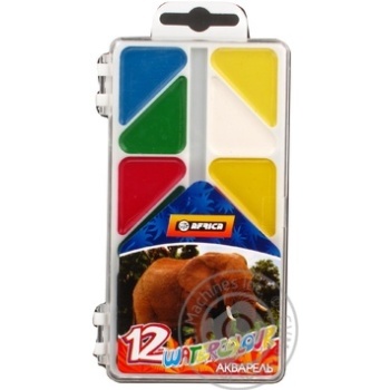 Water-colour Economix Africa honey 12colors plastic for drawing - buy, prices for MegaMarket - photo 4