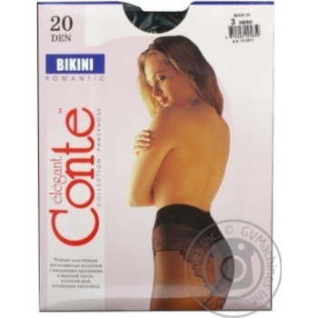 Conte Elegant Bikini Nero 20 Den Womens Tights Size 3 - buy, prices for MegaMarket - photo 2