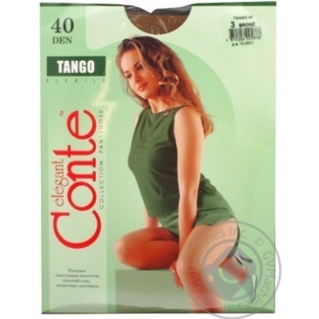 Tights Conte bronze polyamide for women 40den 3size - buy, prices for MegaMarket - photo 1