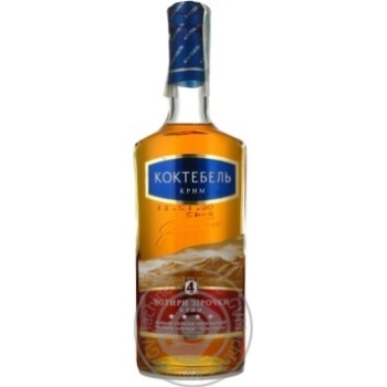 Cognac Koktebel 40% 4years 375ml glass bottle Ukraine - buy, prices for NOVUS - photo 1