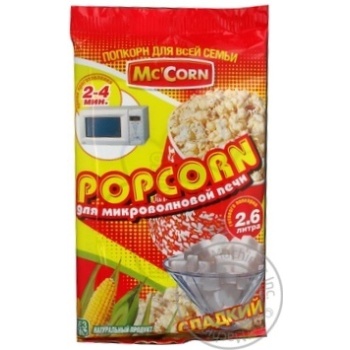 Попкорн Mc'Corn солодкий 90г купити, ціни на МегаМаркет - фото 6