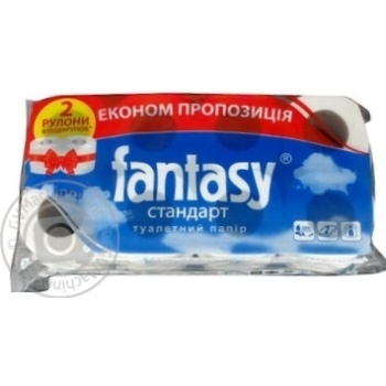 Папір туалетний FANTASY standart (8рул/уп) купити, ціни на МегаМаркет - фото 3