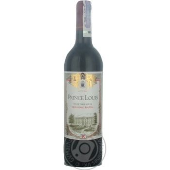 Wine tempranilyo Prince luis red semisweet 10% 750ml glass bottle France - buy, prices for MegaMarket - photo 1