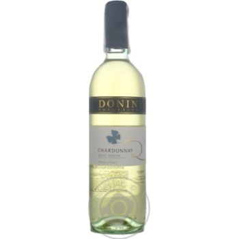Вино Donini Chardonnay біле сухе 0.75л х6 купити, ціни на МегаМаркет - фото 1