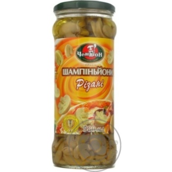 mushrooms cup mushrooms champion canned 580g glass jar Ukraine - buy, prices for - photo 3