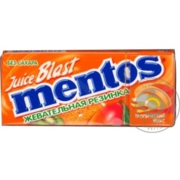 Chewing gum Mentos Juice tropical mix 20pcs 15g - buy, prices for MegaMarket - photo 3