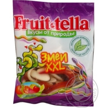 Цукерки жувальні Fruit-tella Змії XXL + Фруктовий сік 70г - купити, ціни на NOVUS - фото 7