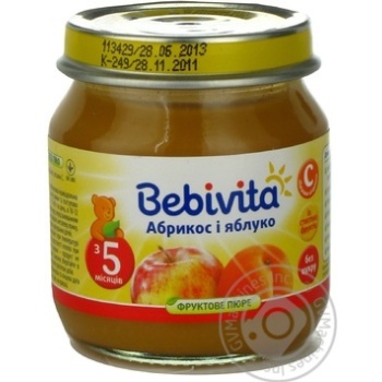 Puree Bebivita Apricot-Apple sugar free with vitamin C for 5+ month old babies glass jar 100g Russia - buy, prices for MegaMarket - photo 7