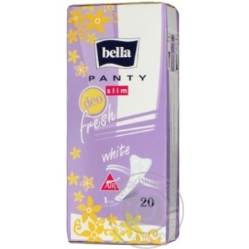 Прокладки щоденні Bella Panty Slim white deo frehs 20шт - купити, ціни на NOVUS - фото 1