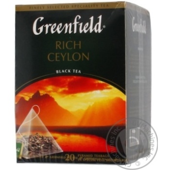 tea greenfield rich ceylon 20pcs 40g cardboard box - buy, prices for - photo 4