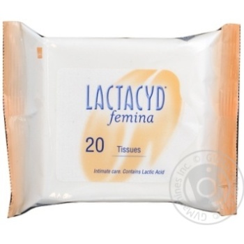 Серветки для Інтимної Гігієни Lactacyd femina 20шт - купити, ціни на - фото 2