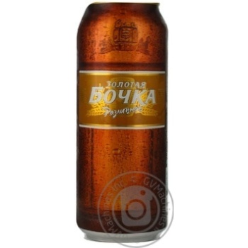 Beer Zolota bochka 5.2% 500ml can Ukraine - buy, prices for NOVUS - photo 1