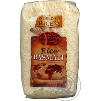 Рис World's Rice Басмати шлифованный длиннозернистый 1кг купить, цены на МегаМаркет - фото 3