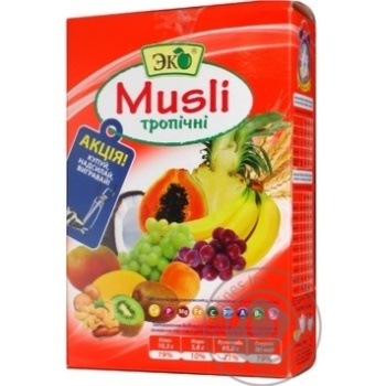 Muesli Eko Tropical 375g Ukraine - buy, prices for MegaMarket - photo 1