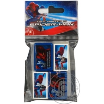 Набір канцелярський Spider-Man чинка 2шт ластик 2шт SM4U-12S-2204-H - купити, ціни на - фото 1