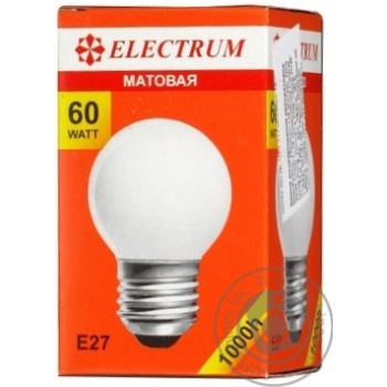 Лампа сферична матова Electrum 60W E27 A-IB-0035 - купити, ціни на МегаМаркет - фото 3