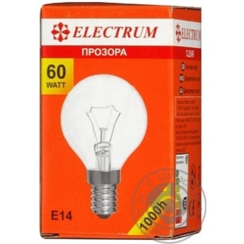 Лампа сферична прозора Electrum 60W E14 A-IB-0038 - купити, ціни на - фото 7