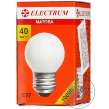 Лампа Electrum сферична матова Е27 40W A-IB-0033 - купити, ціни на NOVUS - фото 5