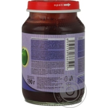 Puree Fruta Pureshka Blueberry for 6+ month old babies glass jar 190g Czech Republic - buy, prices for MegaMarket - photo 2