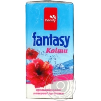 Серветки столові Fantasy Квіти 3шар. 10шт. купить, цены на МегаМаркет - фото 1