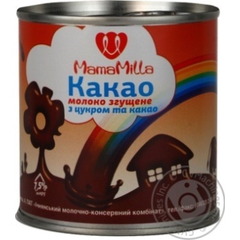 Молоко згущене Мама Мілла Какао з цукром 7.5% 380г залізна банка Україна - купити, ціни на NOVUS - фото 2