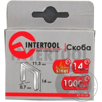 Комплект скоб InterTool гартованих 14-11,3-0,070мм 100шт - купити, ціни на - фото 2