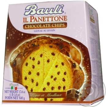 Кекс Bauli il Panettone зі шматочками шоколаду 500г - купити, ціни на МегаМаркет - фото 1