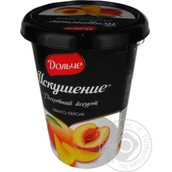 Dessert yogurt Dolche Temptation mango-peach 2.5% 330g plastic cup Ukraine - buy, prices for - photo 2