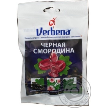 Льодяники Verbena Чорна смородина з травами та вітаміном С 60г купити, ціни на МегаМаркет - фото 2