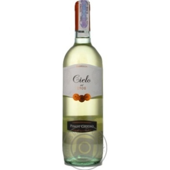Вино Cielo Pinot Grigio delle Venezie біле сухе 0.75л х6 купить, цены на МегаМаркет - фото 1