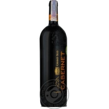 Вино Grand Sud Cabernet натуральное виноградное сухое красное 12.5% 1л - купить, цены на - фото 11