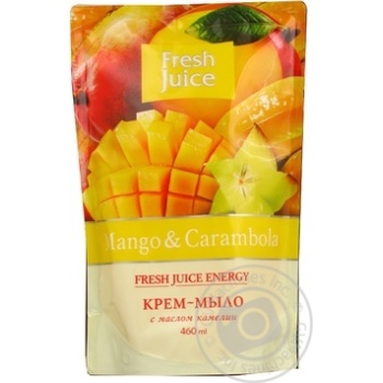 Крем-мило Fresh Juice Mango & Carambola дой-пак 460мл х12 купити, ціни на МегаМаркет - фото 2
