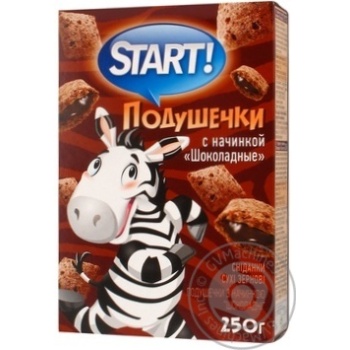 Start! Breakfast Cereals Pillows with Chocolate Filling 250g - buy, prices for - photo 9