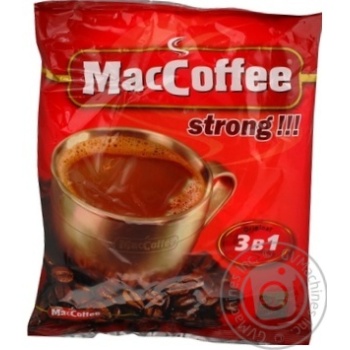 Напиток кофейный MacCoffee Strong 3в1 растворимый 16г х 25шт - купить, цены на Auchan - фото 3