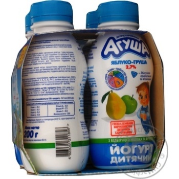 yogurt agusha with apple 2.7% 800g plastic bottle - buy, prices for - photo 3