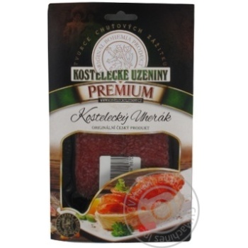 Ковбаса Костелецке узеніні Салямі Угерак Преміум нарізана 80г - купити, ціни на NOVUS - фото 4