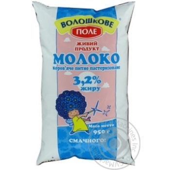 Молоко Волошкове поле пастеризованное 3.2% 950г Украина - купить, цены на - фото 6