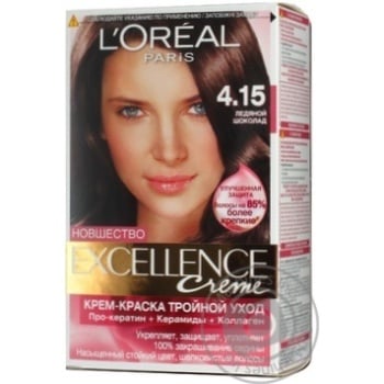 Крем-фарба для волосся L'Oreal Excellence Creme 4.15 Морозний шоколад купити, ціни на МегаМаркет - фото 4