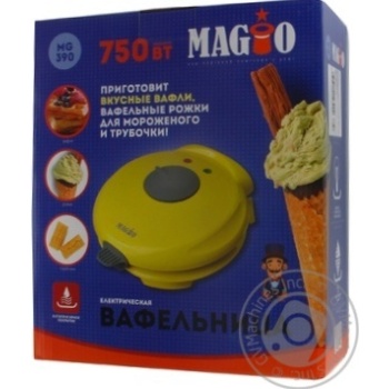 Вафельниця Magio МG-390,750Вт, антипригар.+конус - купити, ціни на - фото 5