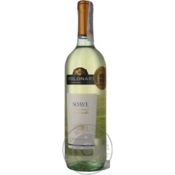 Wine trebbiano Folonari white dry 12% 2009year 750ml glass bottle Veneto Italy - buy, prices for MegaMarket - photo 1