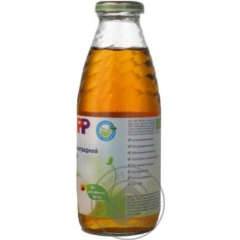 Juice Hipp apple-grapes sugar-free for 4+ months babies 500ml glass bottle Hungary - buy, prices for - photo 19